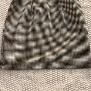 Express Black and White Grid Pencil Skirt